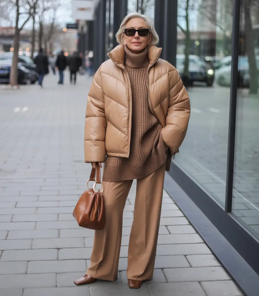 winter outfits over 50 Monochrome Neutrals with a Luxe Finish