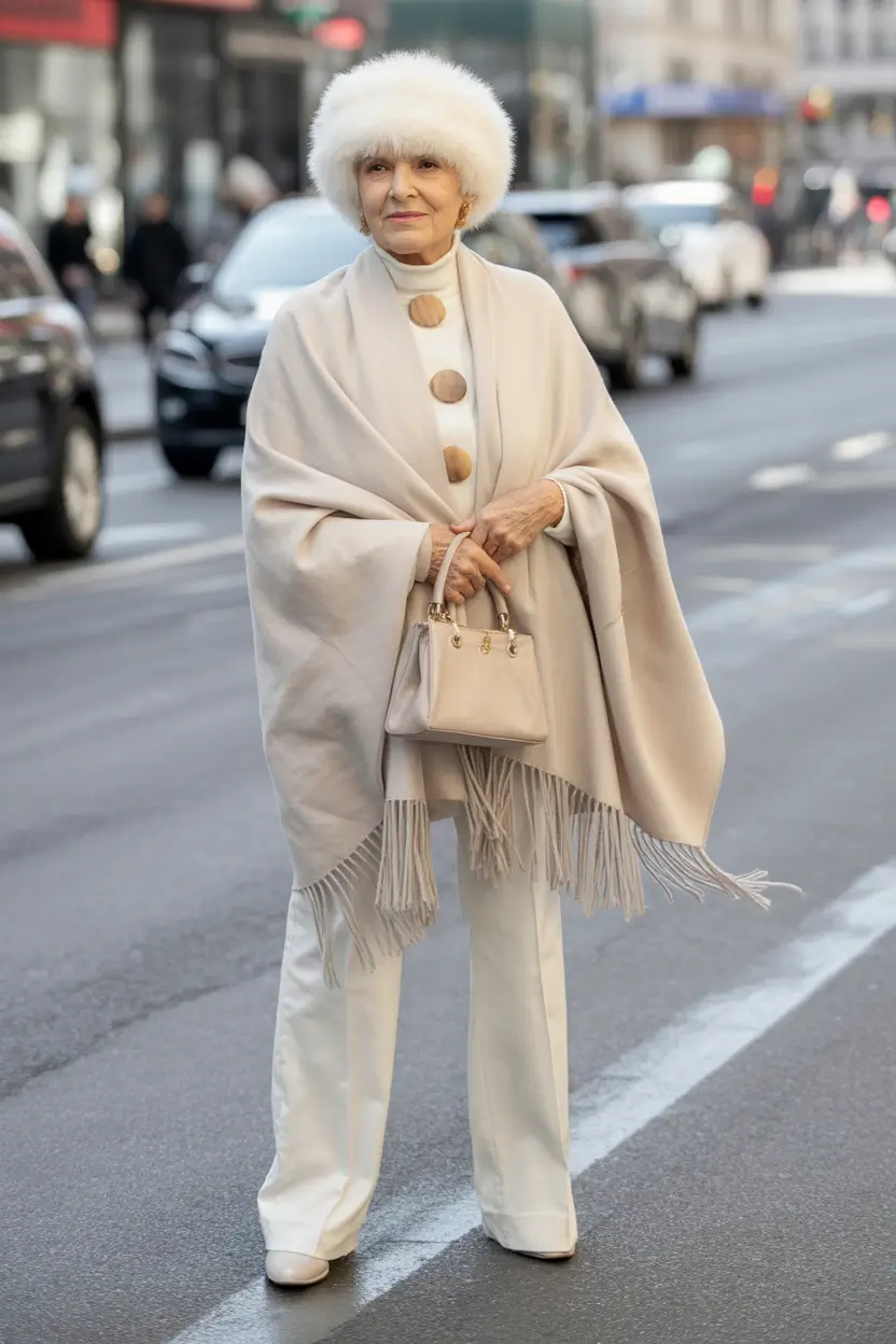 winter outfits over 60 Soft Neutrals with a Luxe Twist
