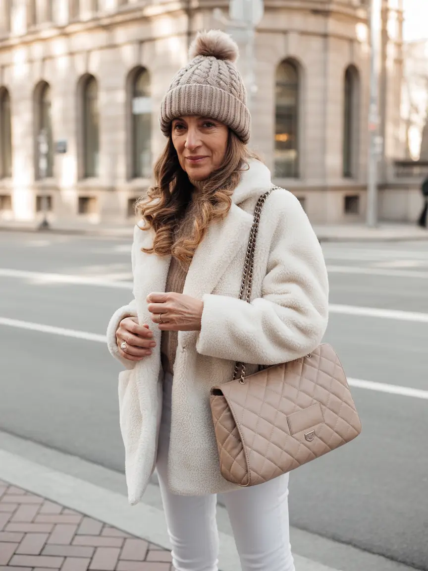 winter outfits over 60 Winter Whites with Quilted Elegance