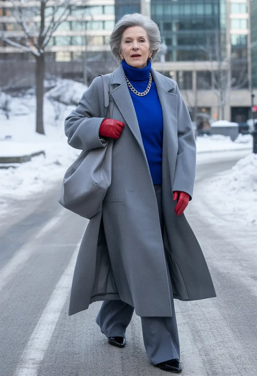 winter outfits over 60 Powerful Greys with a Pop of Red