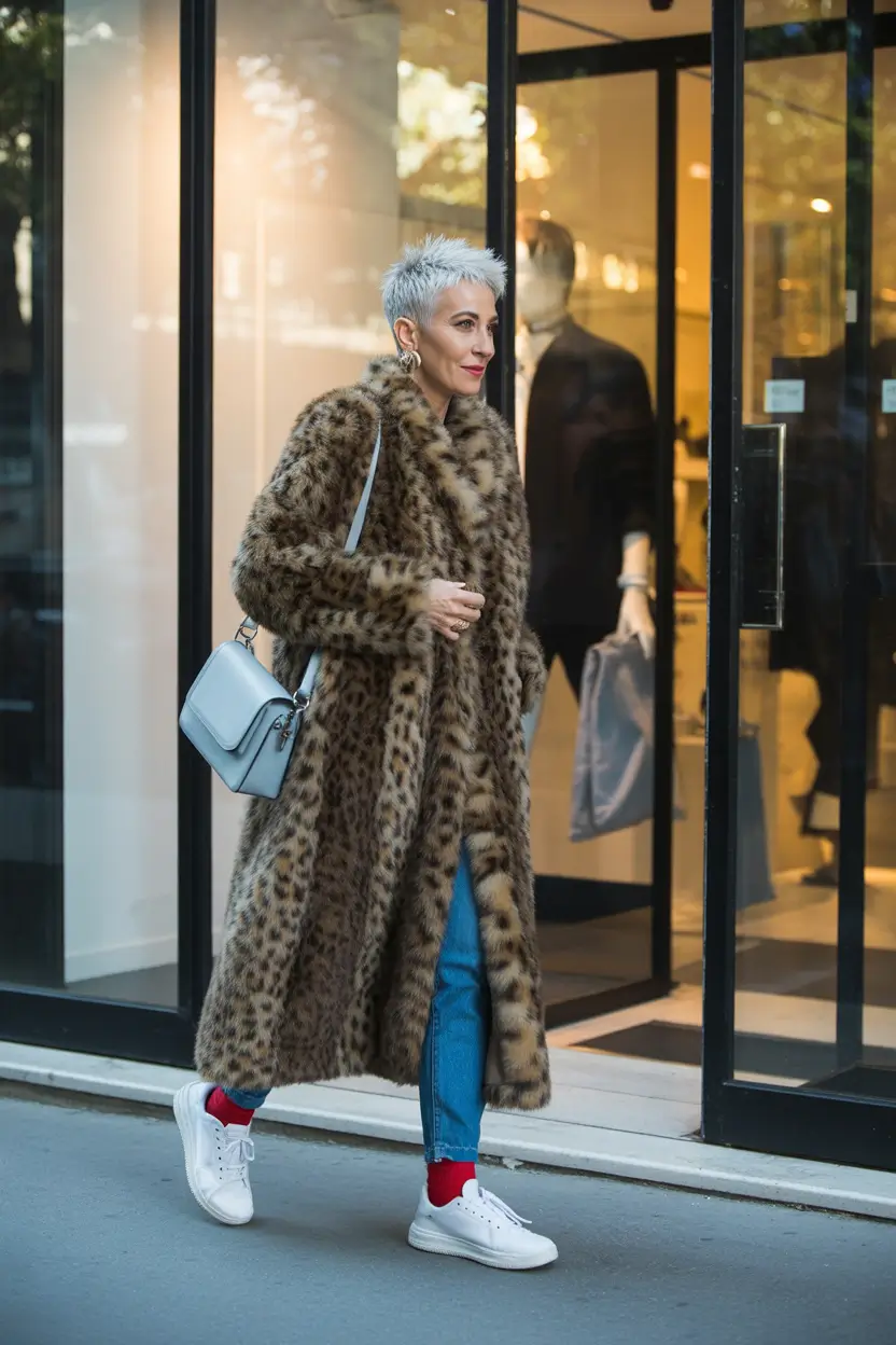 winter outfits Leopard Luxe with Urban Edge