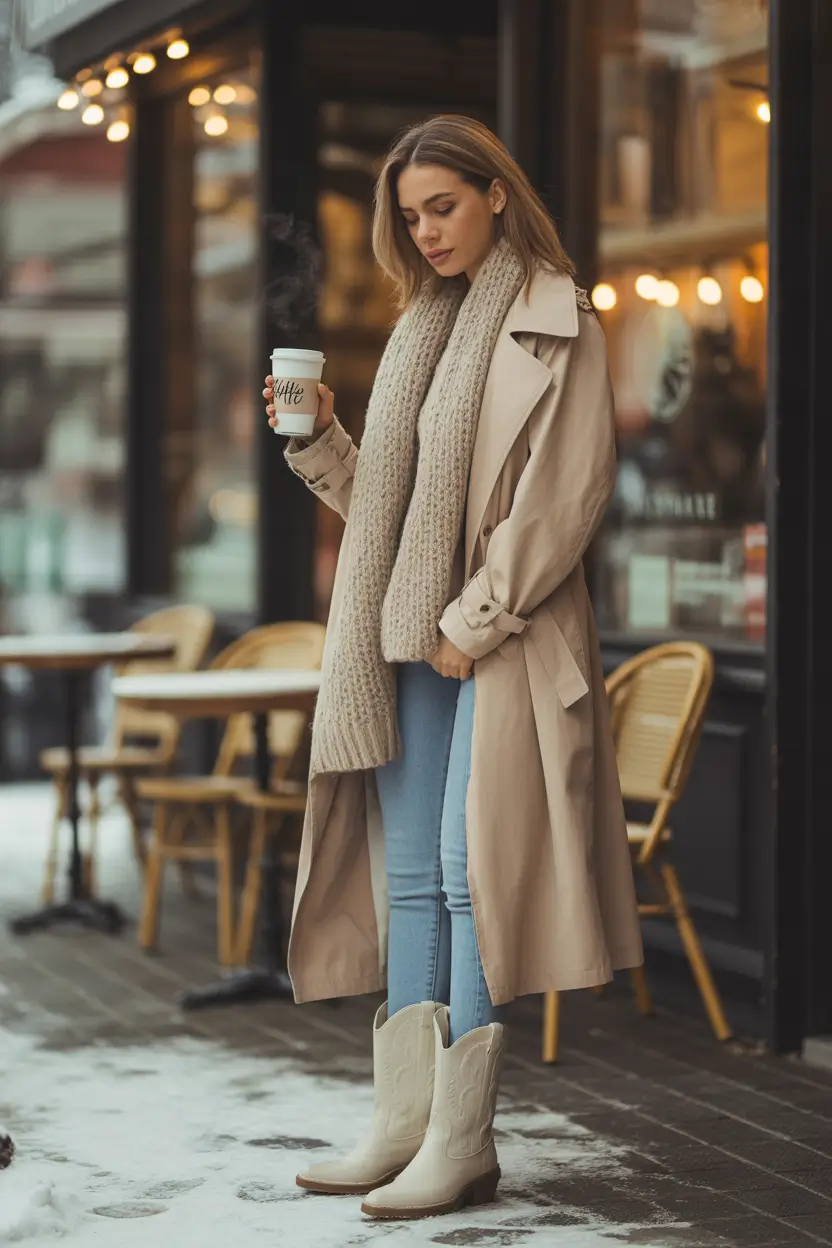 winter outfits inspiration Western-Inspired Urban Chic