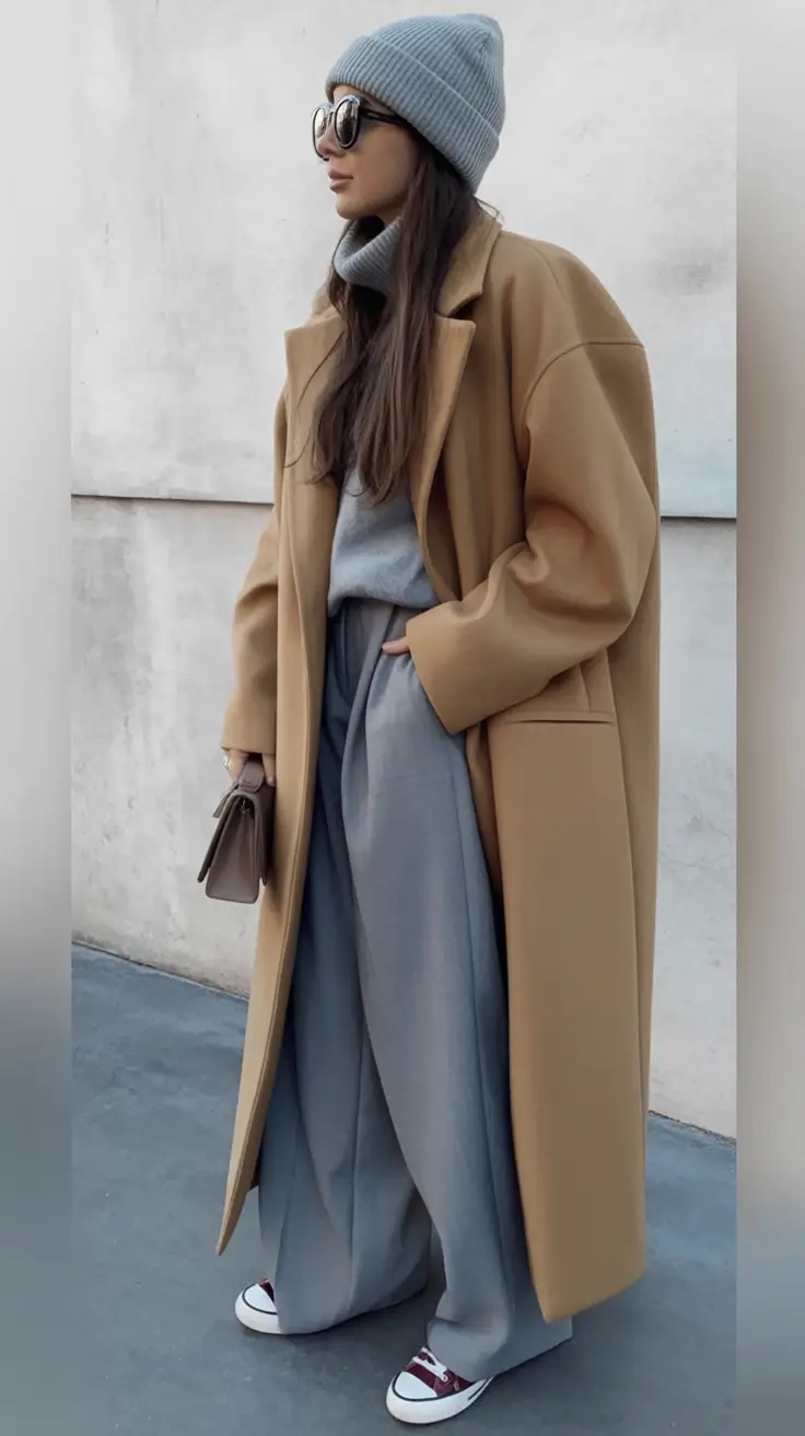 winter outfits inspiration Relaxed Street Style with a Cozy Twist
