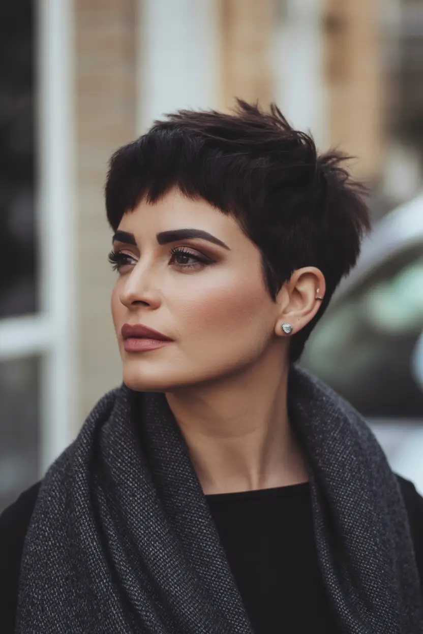 winter pixie haircuts Modern Cropped Fringe Pixie