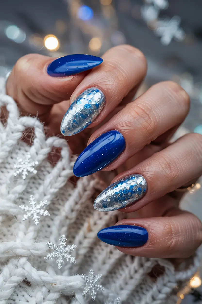 blue christmas nails Blue Ice Queen