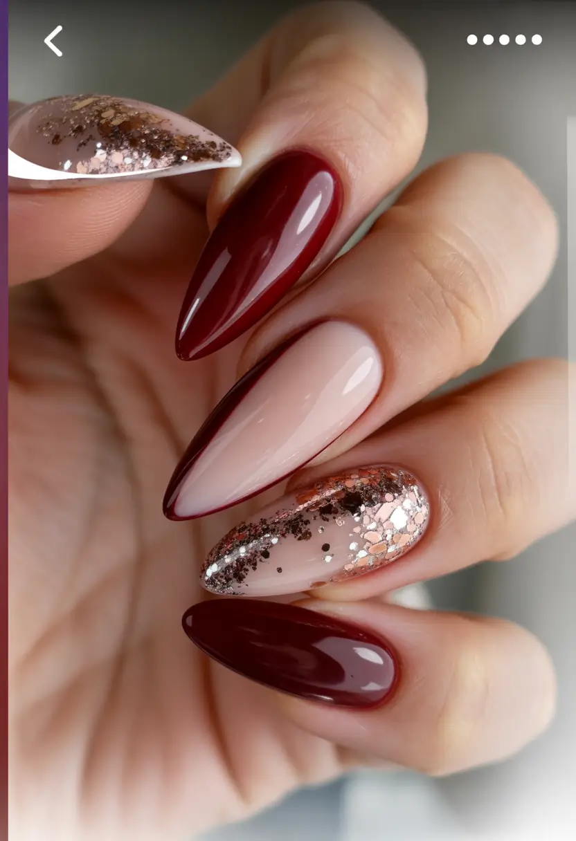 Burgundy Nail Colors for Winter Rosé Ember Glaze