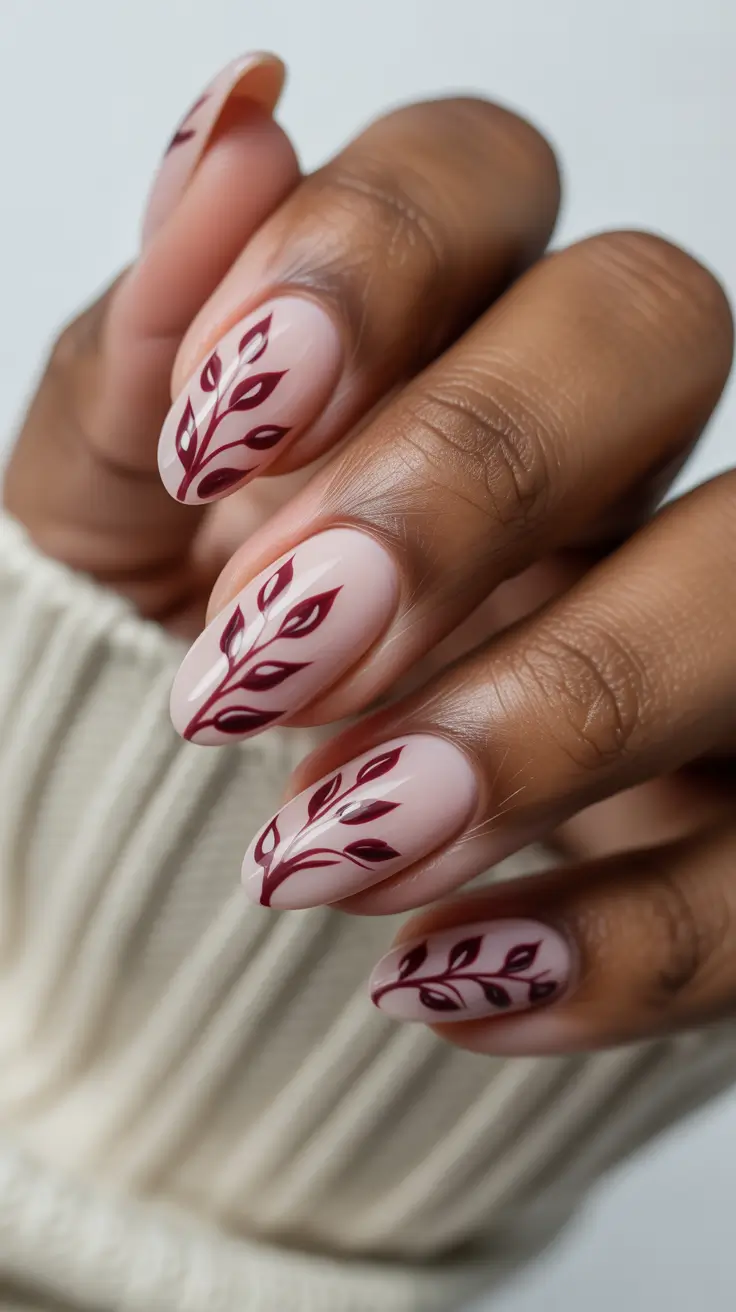 Burgundy Nail Colors for Winter Mulled Wine Blooms