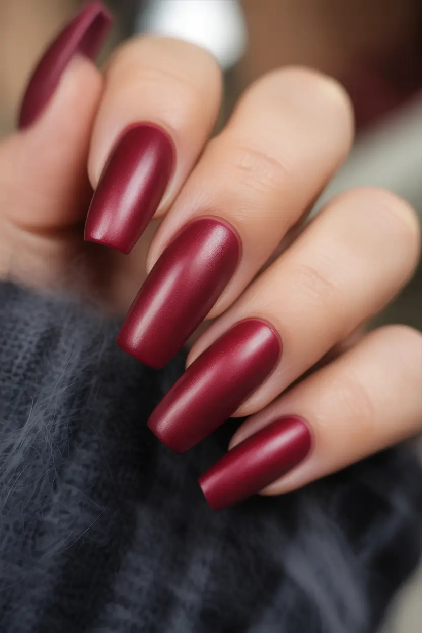 Burgundy Nail Colors for Winter Mulberry Matte Muse