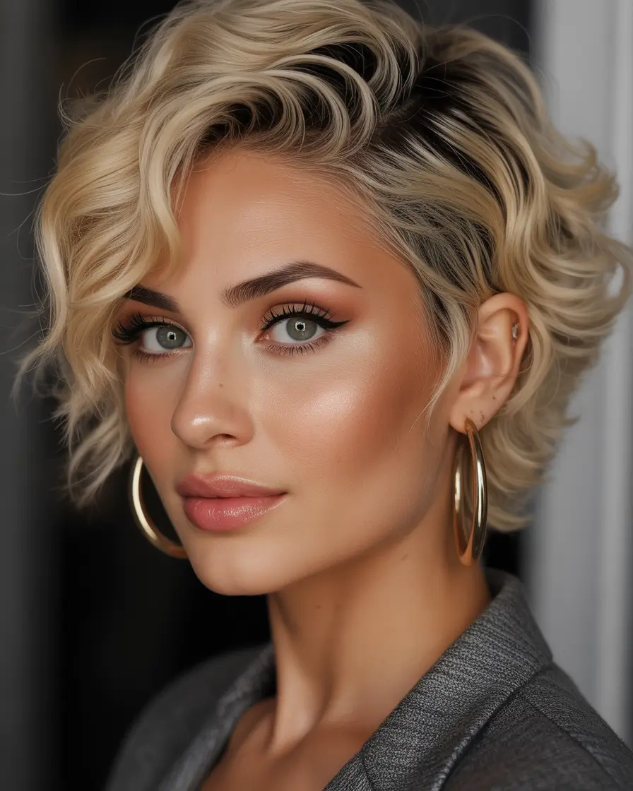 christmas hairstyles Short Hollywood Waves