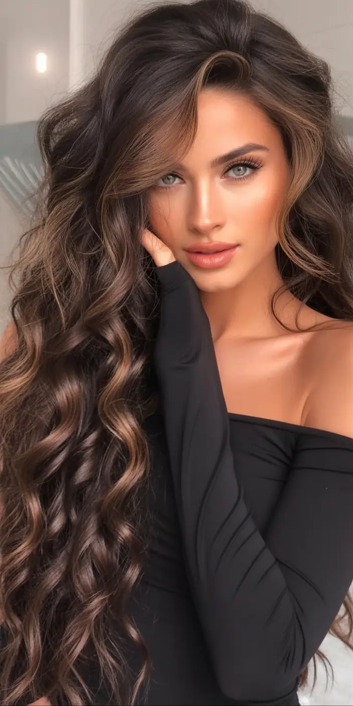 christmas hairstyles Glamour Cascade Waves