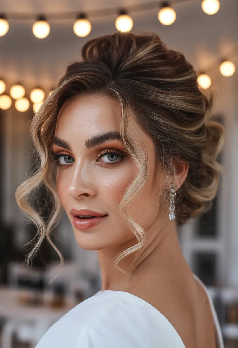 christmas hairstyles Candlelight Glam Updo