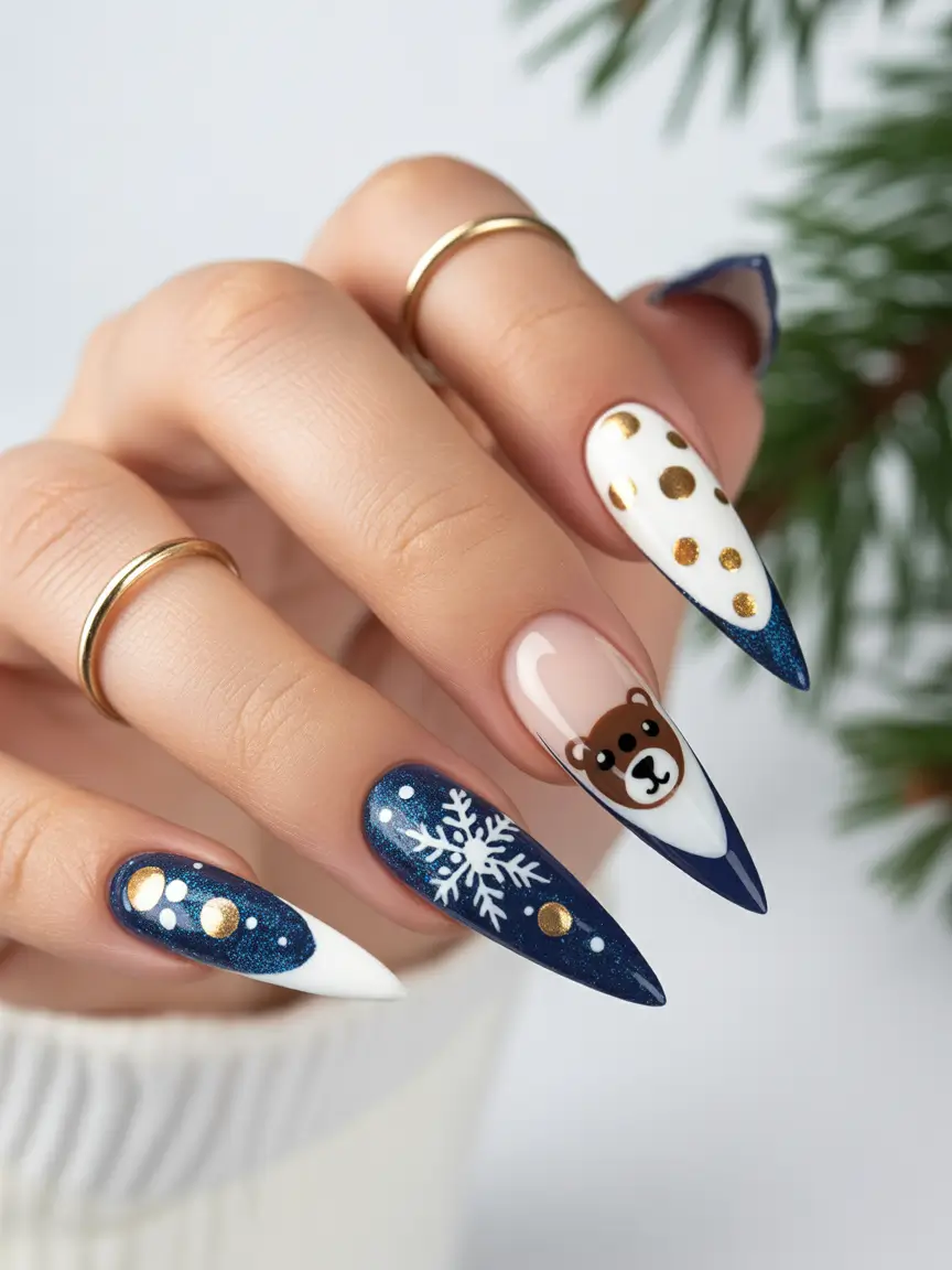christmas-nail-design-Polar-Bear-Sparkle