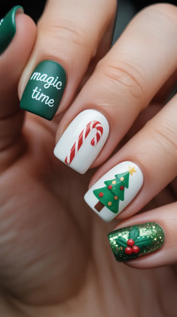 christmas-nail-design-Magic-Time-Forest