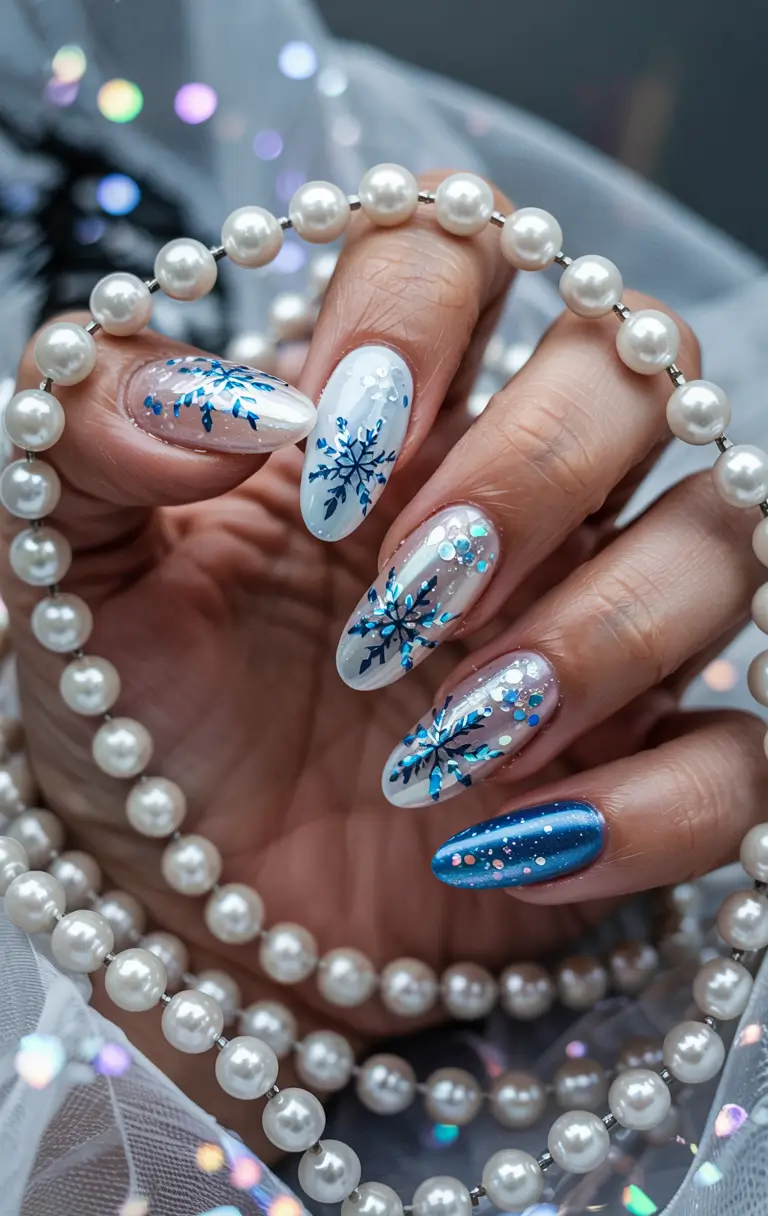 christmas-nails-acrylic-Frozen-Blue-Sparkle