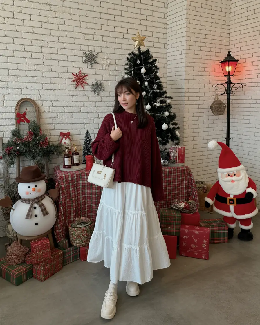 christmas outfit Warm & Whimsical Holiday Elegance