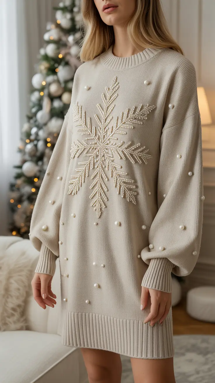 christmas party outfits Pearl Snowflake Magic