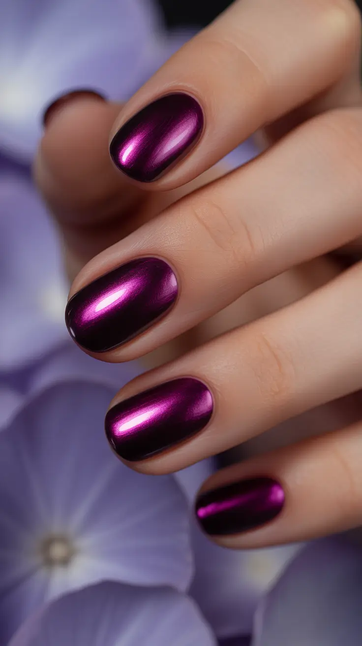 classy winter nails Violet Chrome Muse