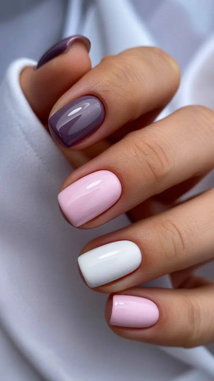 classy winter nails Lavender Frost Harmony