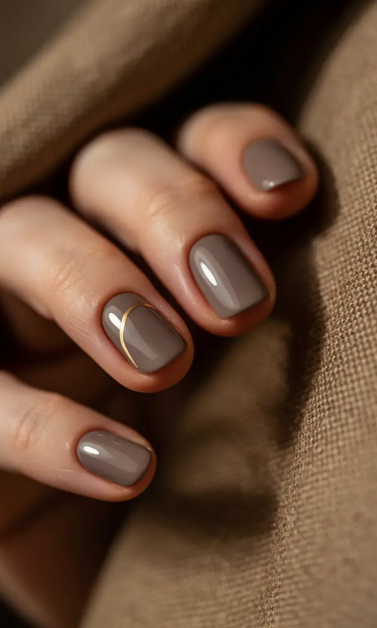 classy winter nails Caramel Mocha Minimalism