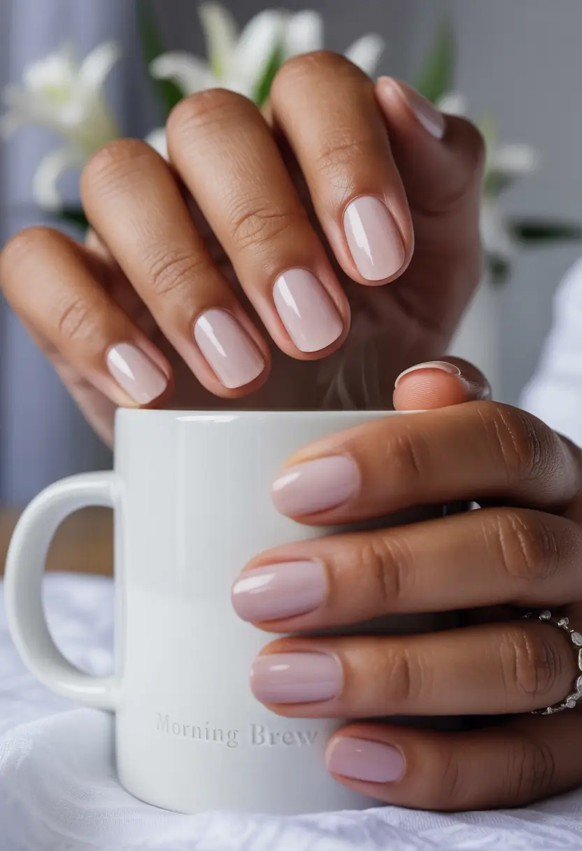 classy winter nails Neutral Latte Comfort