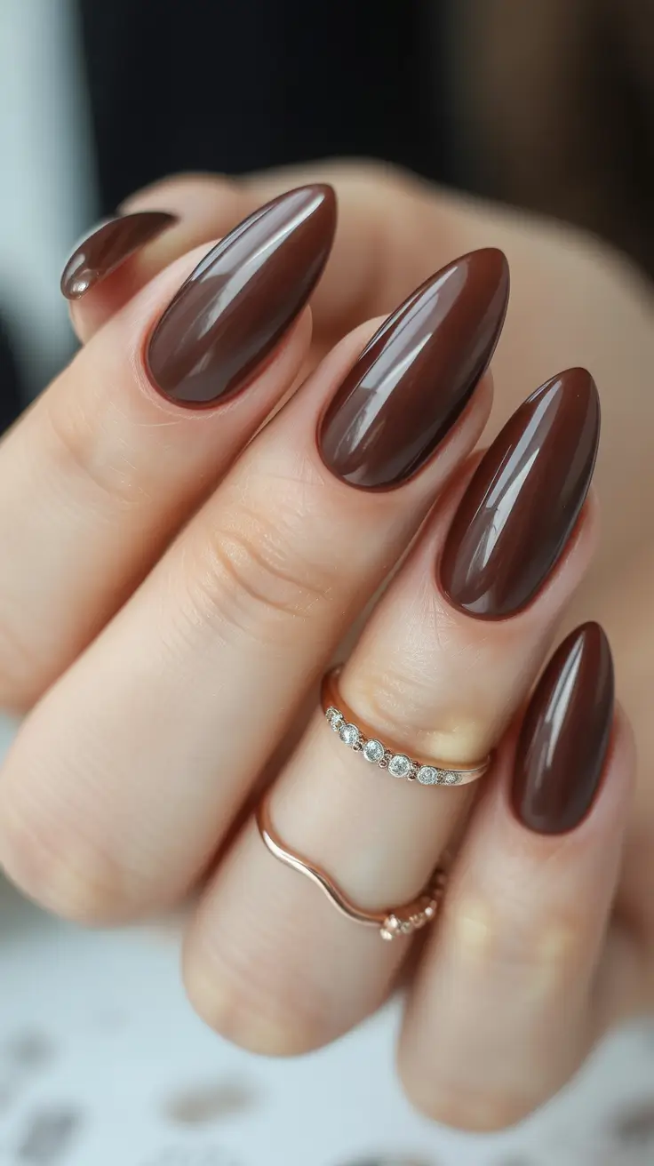 classy winter nails Chocolate Truffle Dreams