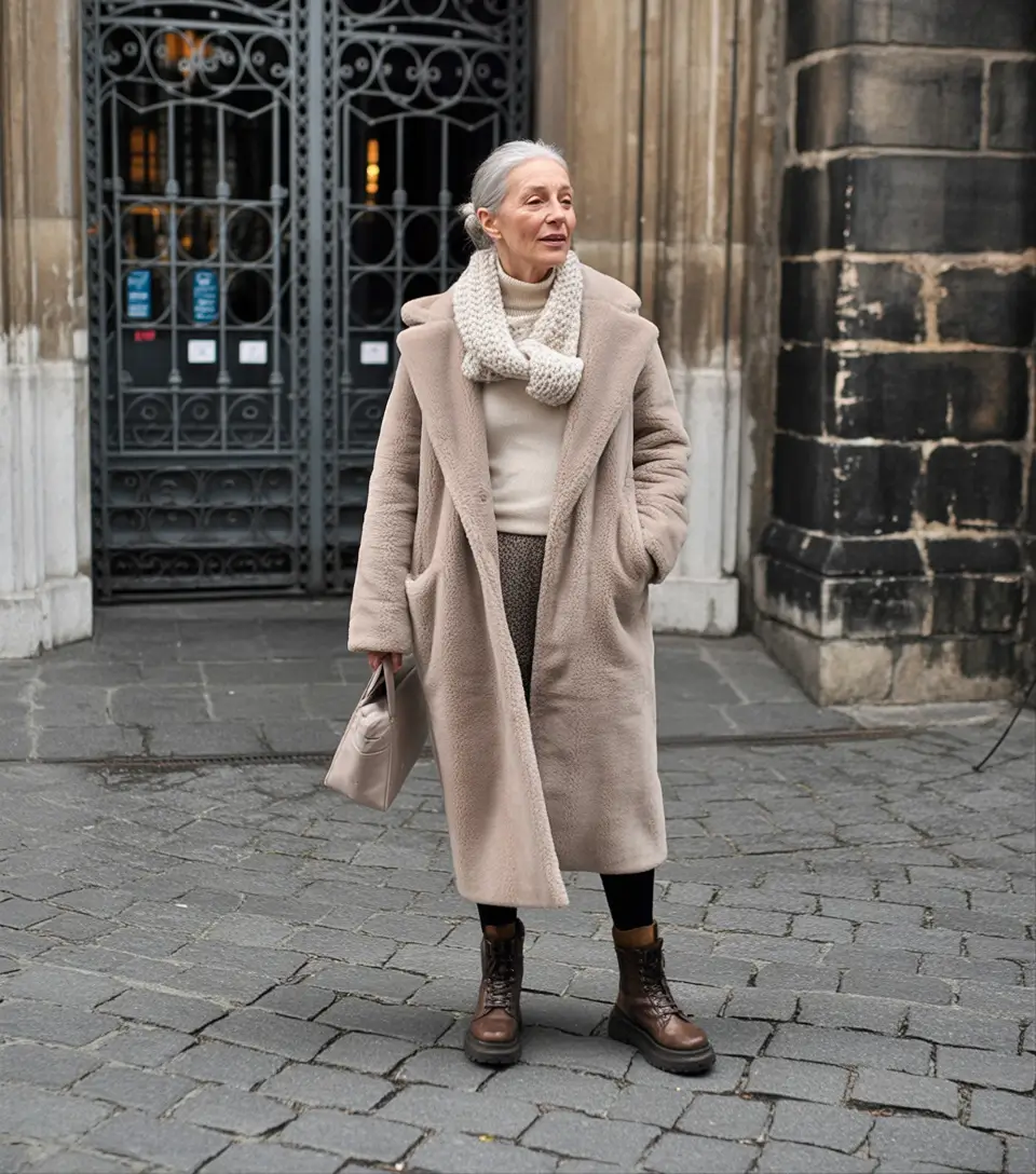 cozy winter outfits Teddy Coat Elegance for All Ages