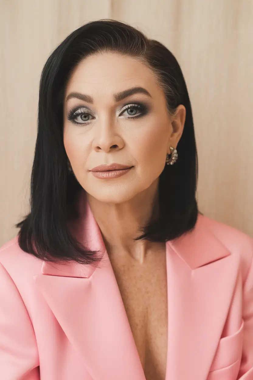 Dark Winter Hair Color Midnight Espresso Sleek Cut