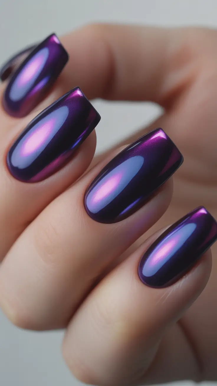 Dark Winter Nail Colors Ultraviolet Illusion