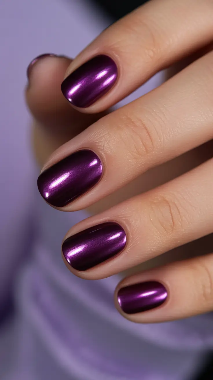 Dark Winter Nail Colors Magnetic Amethyst