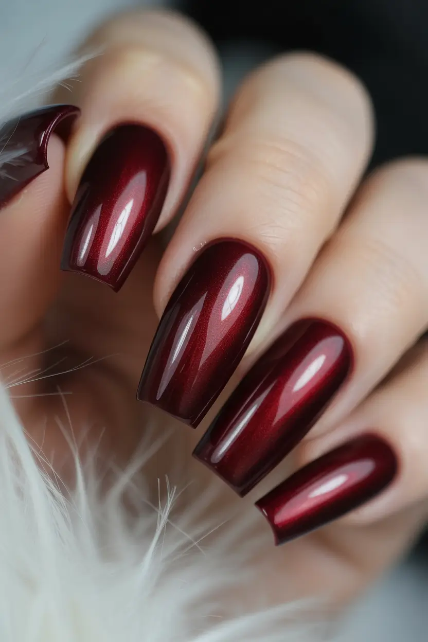 Dark Winter Nail Colors Crimson Luxe