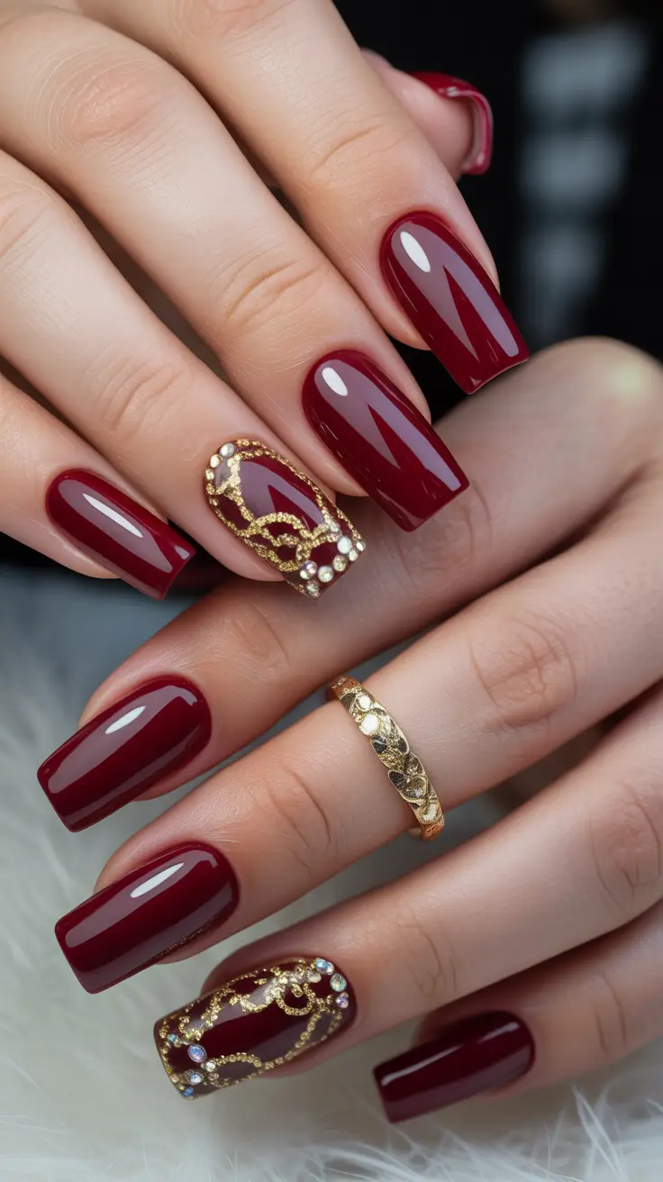 dark winter nails Royal Garnet Luxe