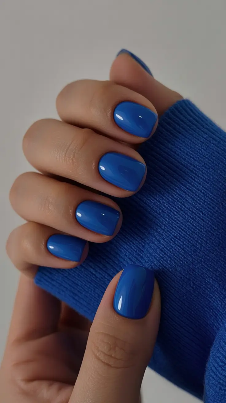 Dip Nail Ideas Bright Winter Blue