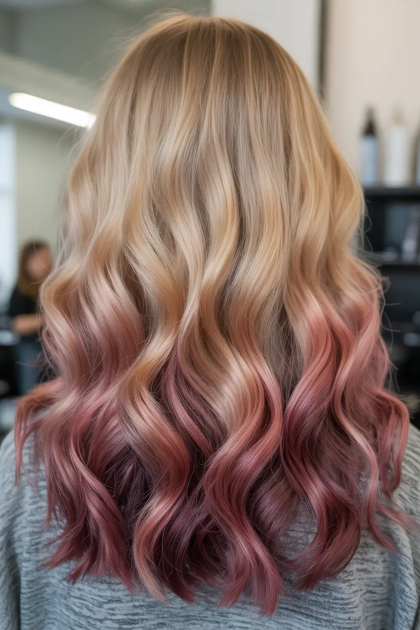 hair colors for soft winter Blush Blonde Ombre