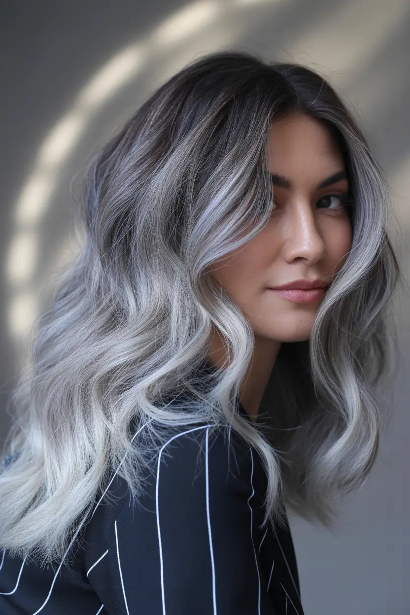 hair colors for soft winter Silver Frost Waves