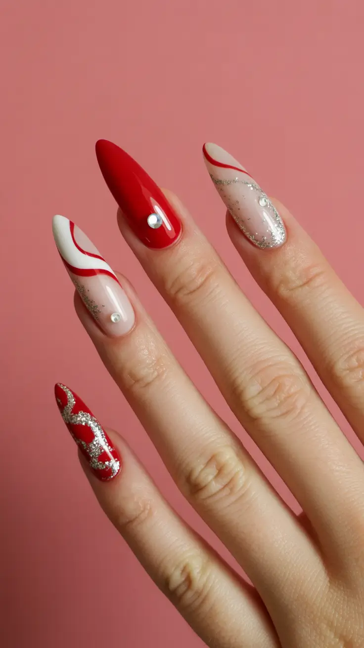 long winter nails Peppermint Glamour