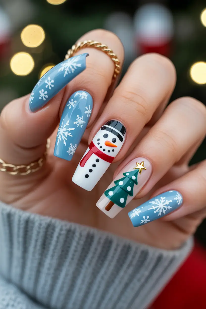 long winter nails Frosty Wonderland Nails
