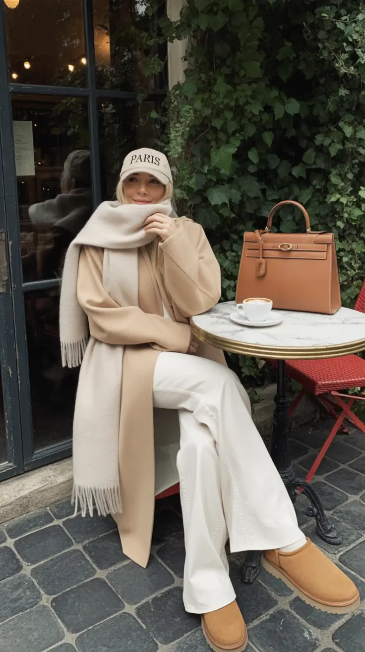 nyc winter outfits Café Neutrals with Parisian Flair