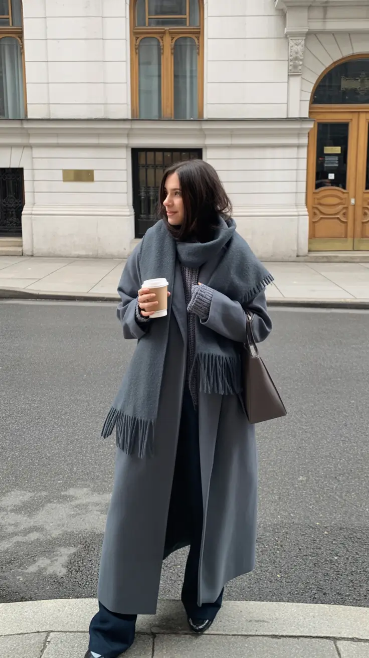 nyc winter outfits Monochrome Grey Elegance