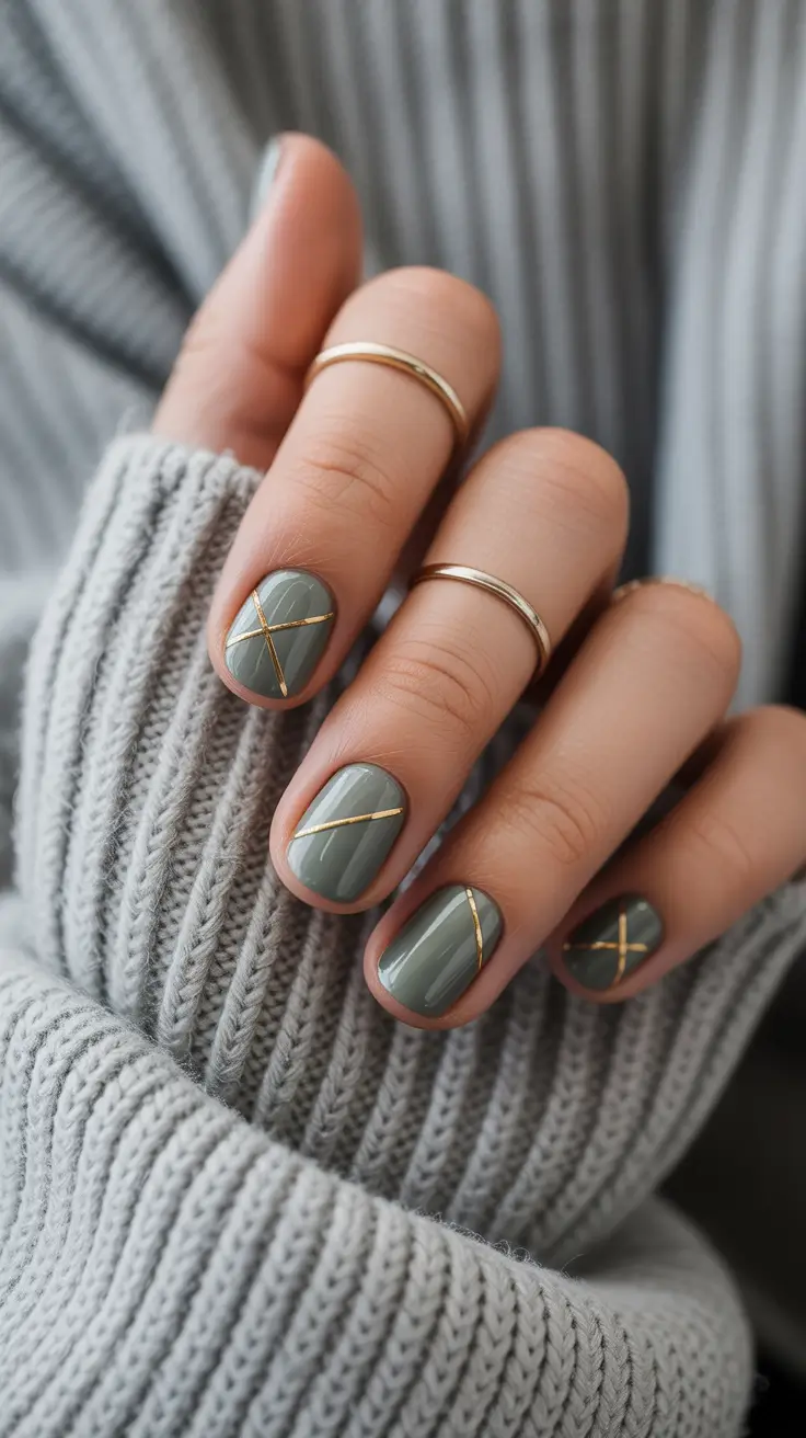 simple christmas nails Modern Sage Simplicity