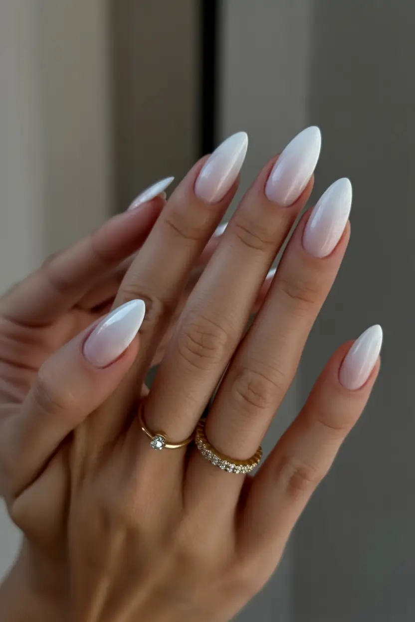 simple winter nails Glazed Frost Glow