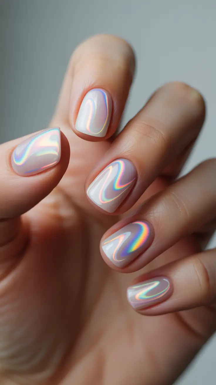 cute Holographic Aurora Waves