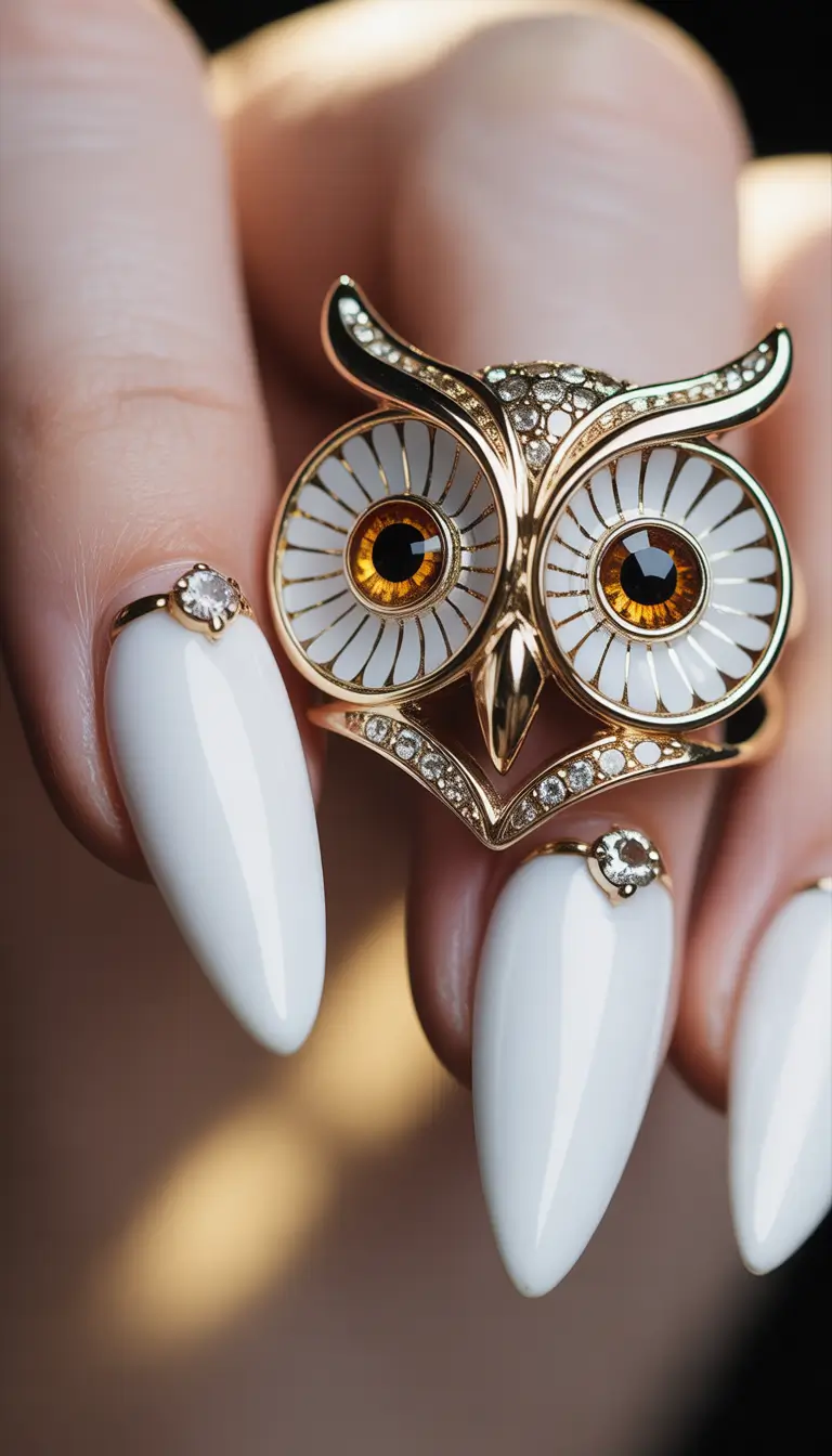 designs almond Golden Owl Glam