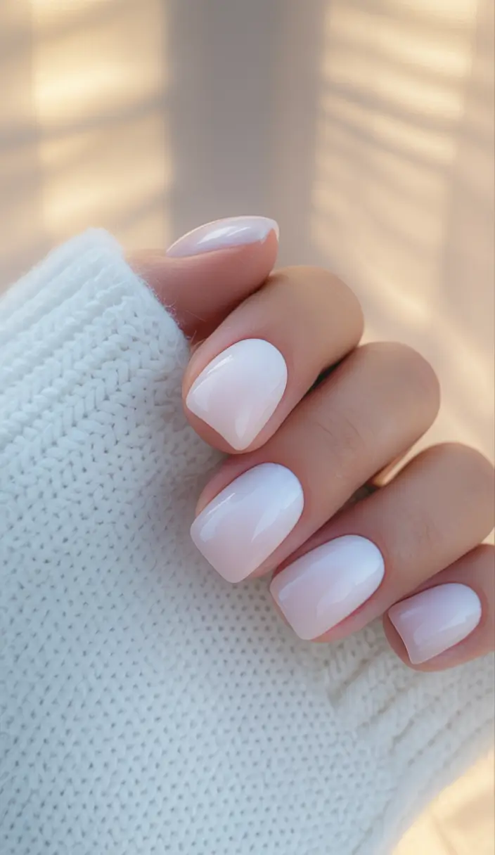 winter acrylic nails Winter Vanilla Cloud