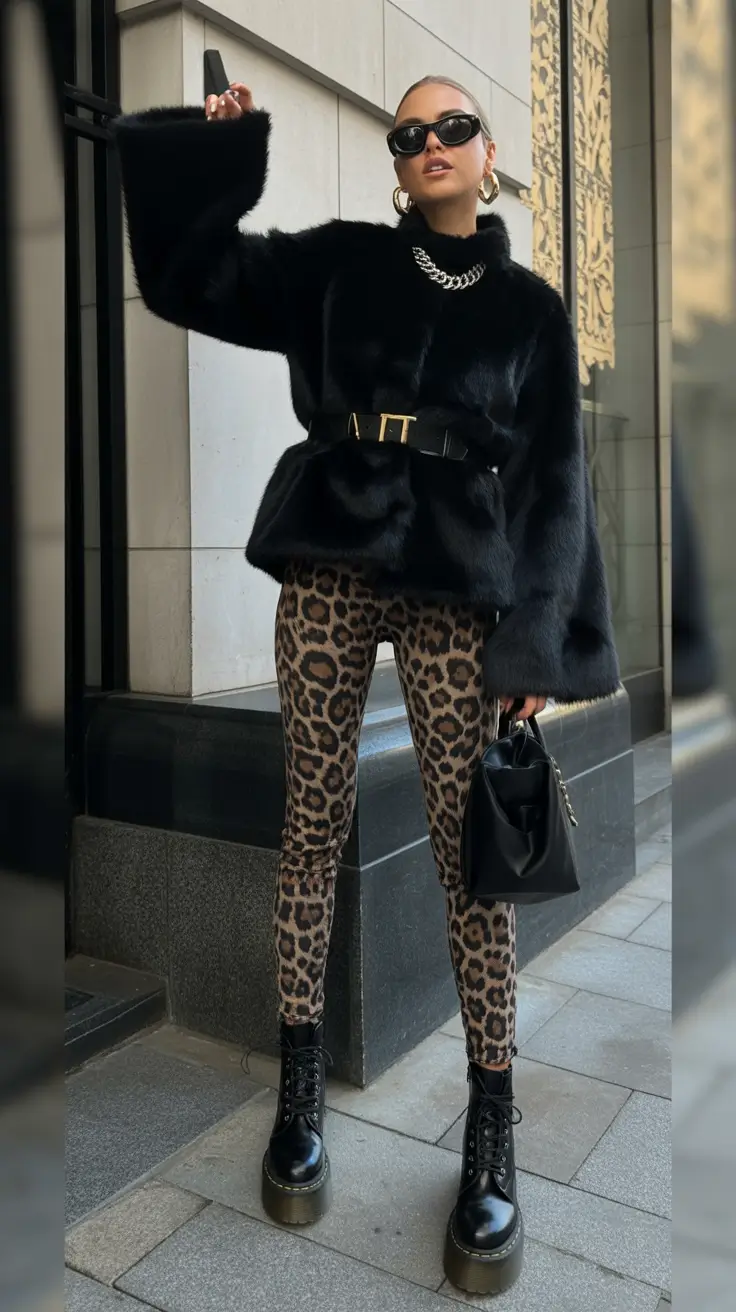 winter birthday outfit Leopard Print Edge