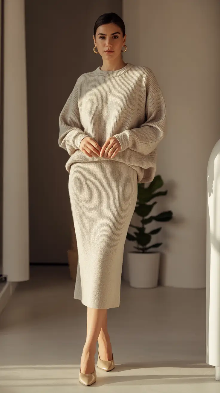 winter fits Knitwear Matching Set