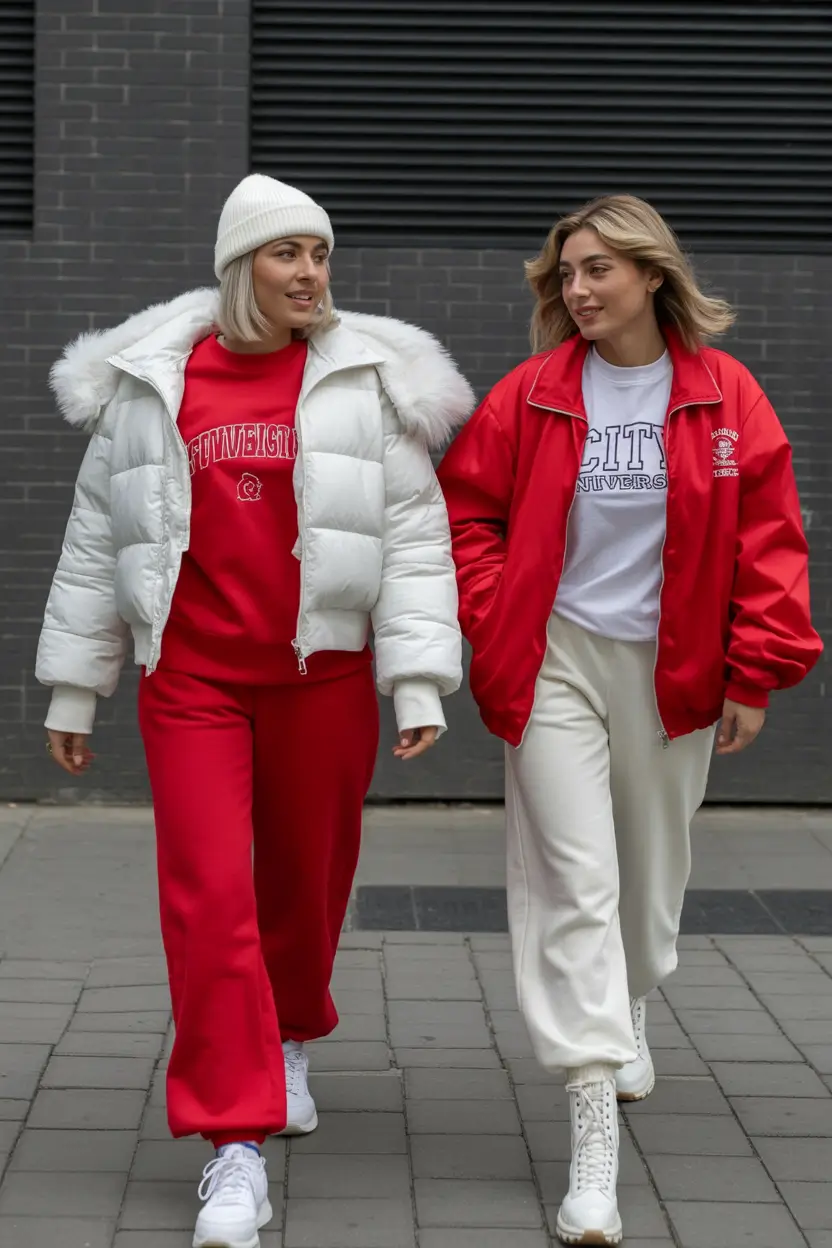 winter fits Retro Varsity Energy