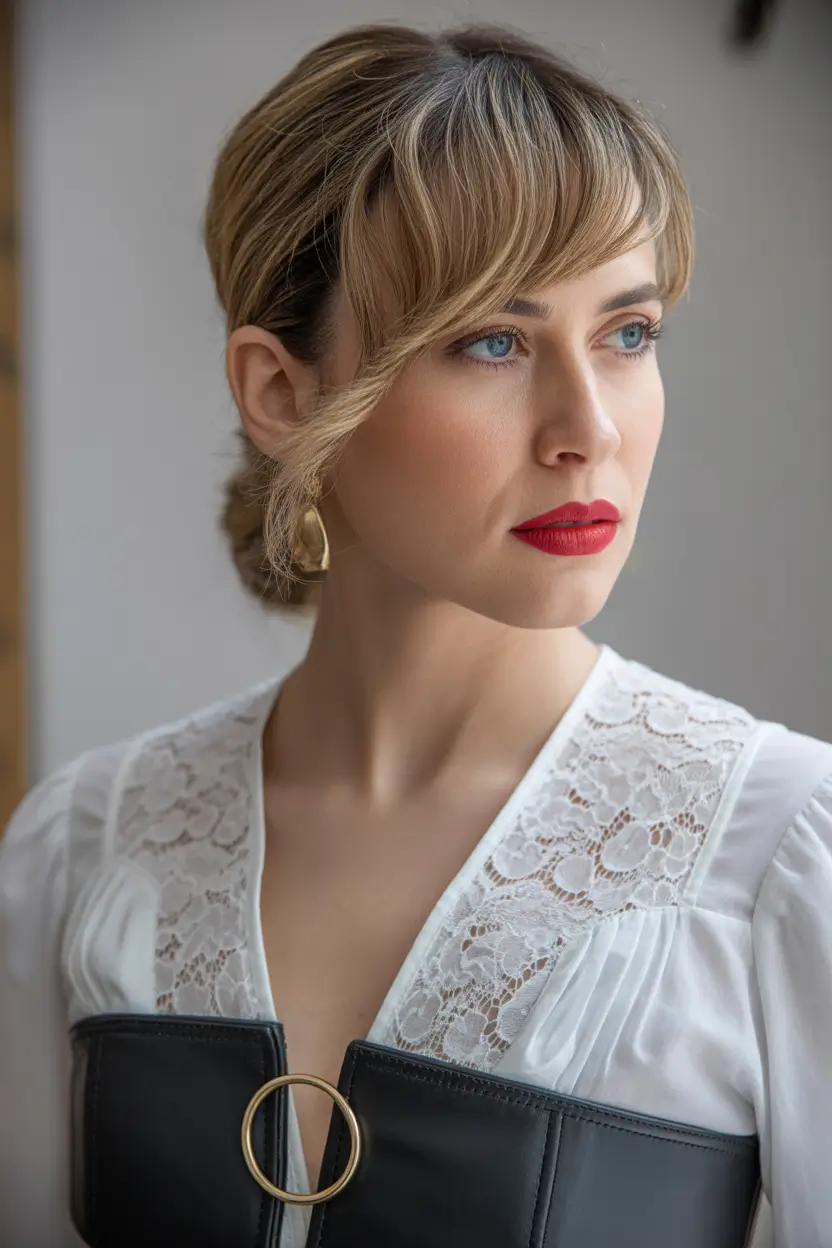 medium-length-Soft-French-Twist-with-Bangs