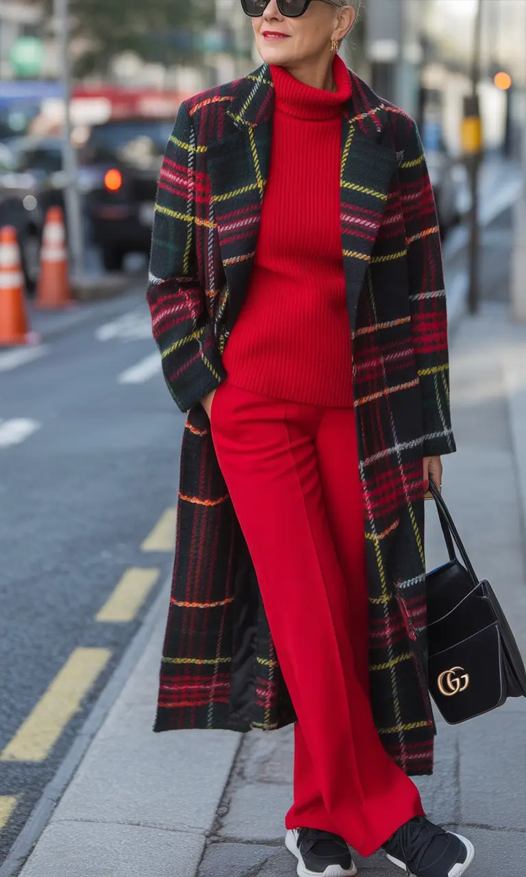 winter going out outfit Red Statement Power