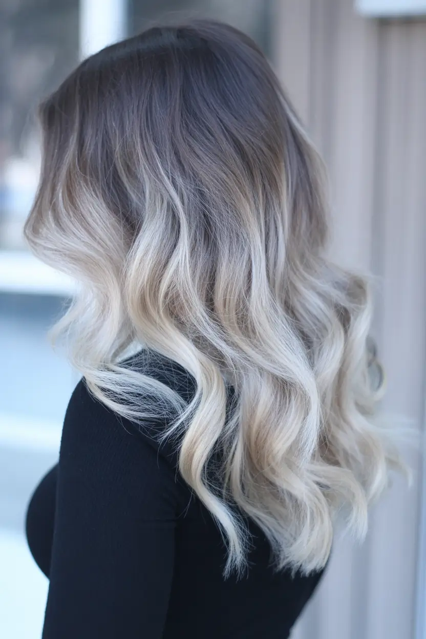 winter hair colors balayage Smoky Pearl Ombre