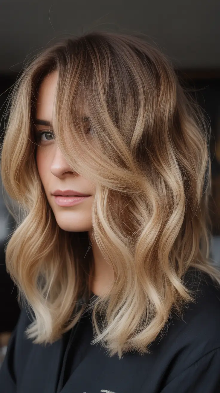 winter hair colors balayage Golden Caramel Dimension